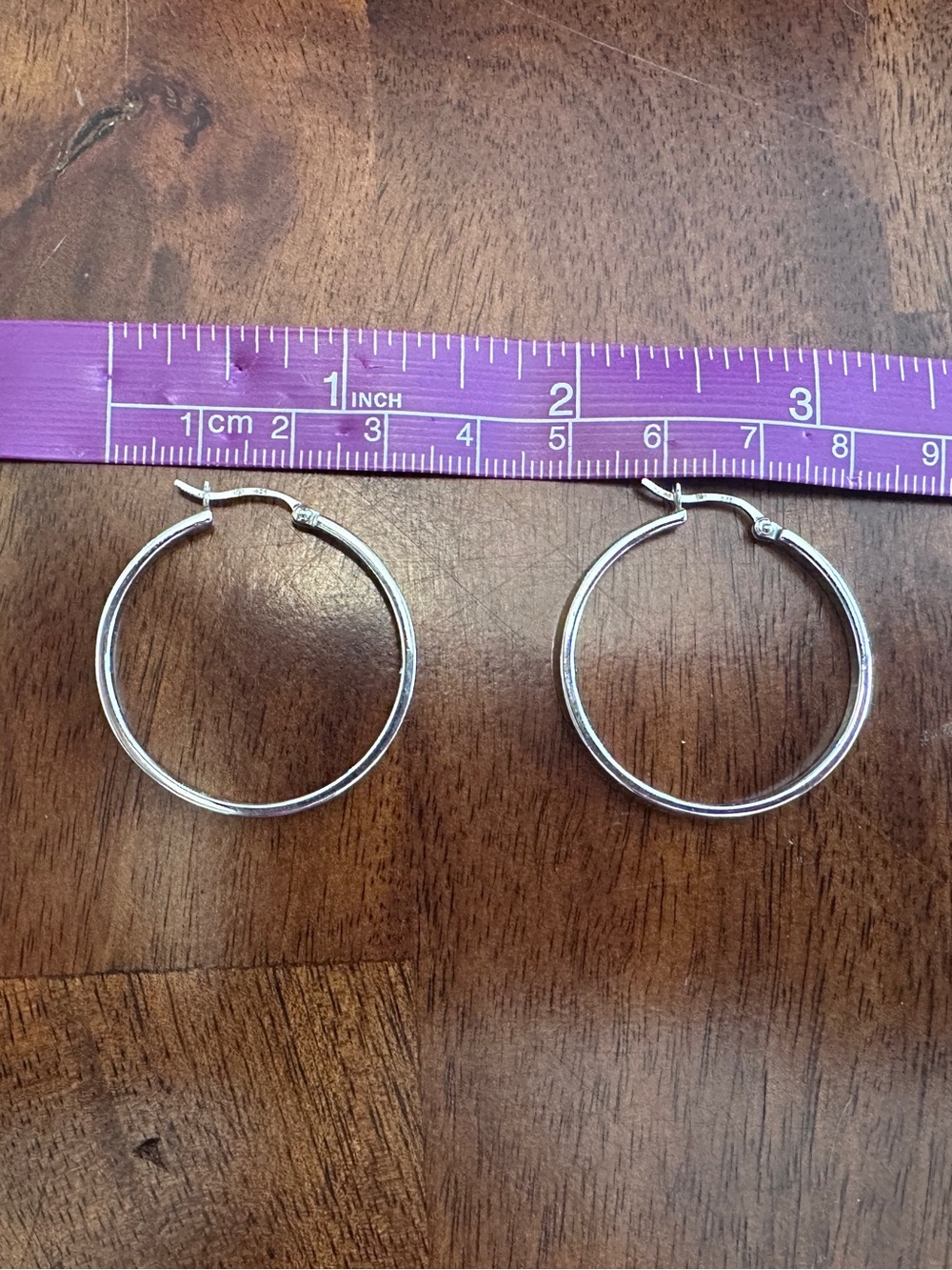 Sterling-Look Silver Hoop Earrings - Sleek Everyday Hoops